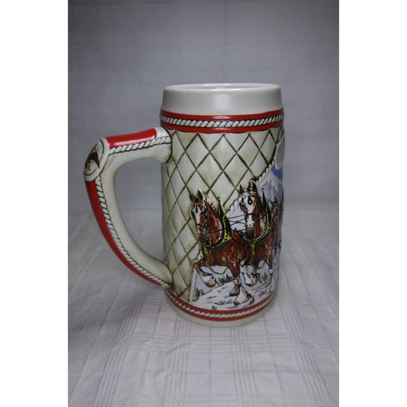 Budweiser 1985 Collectible Holiday Stein Clydesdale A Series Limited Edition - Picture 6 of 11